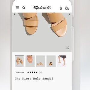 Madewell Kiera mule in Black   Size 7.5  brand new without box   Never worn